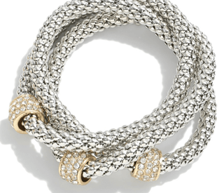 Sparkly Three Mesh Stretch Bracelets- Silver - Instyle Boutique