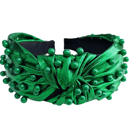 Green knotted headband