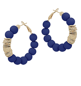 New Girl in Town Navy Earrings