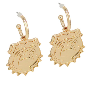 Gameday Bulldog Gold Earrings