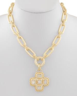 Matte Gold Cross Necklace - Instyle Boutique