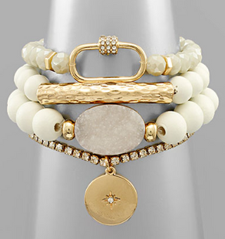 Mixed Emotions Bracelet Set- Ivory