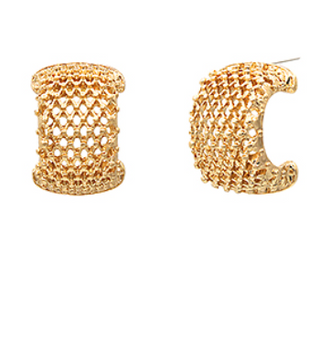 Small Mesh Open Hoop Earrings