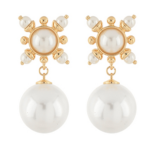 Sunburst Pearl Earrings