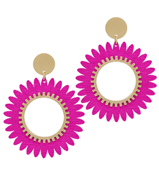 Fuchsia Flower Earrings