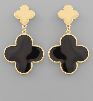 Choose Happiness Black Clover Earrings