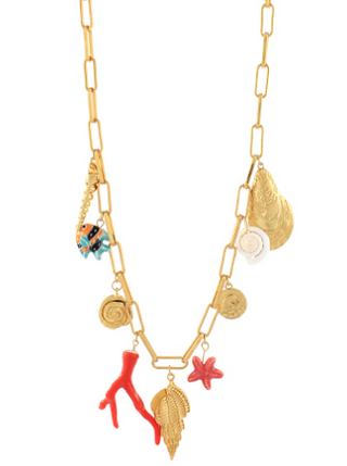 Red Sealife Charm Necklace