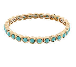 Turquoise Stone Stretch Bracelet