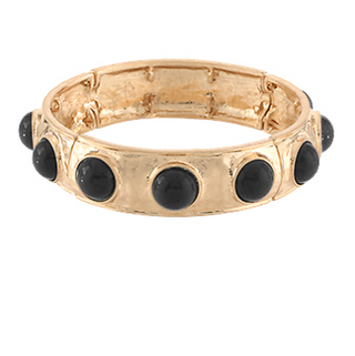 Black Dome Gold Bracelet