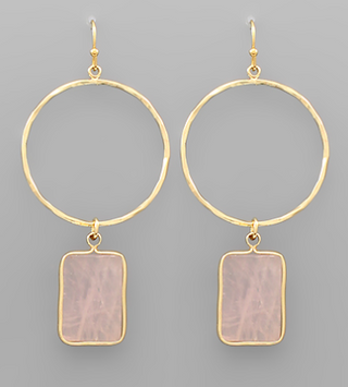 Delicate Design Rose Quartz Earrings
