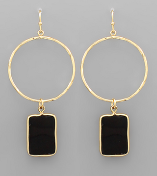 Delicate Design Black Earrings