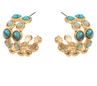 Ocean Glow Hoop Earrings