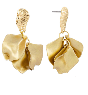 Golden Petal Statement Earrings - Instyle Boutique