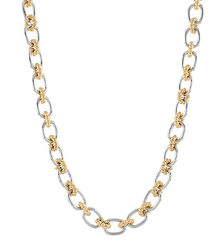 Two Tone Flower Necklace