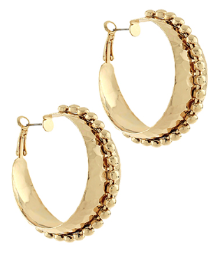 Gilded Edge Hoop Earrings