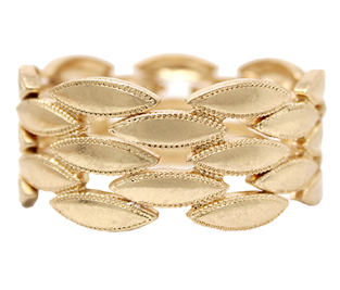 Gold Marquise Stretch Bracelet