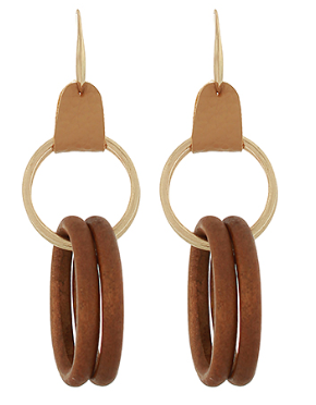Rustic Rings Drop Earrings