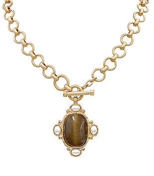 Golden Aura Pendant Necklace