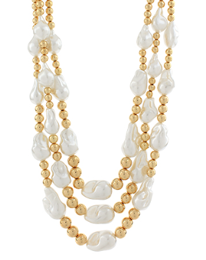 Golden Pearl Luxe Layered Necklace