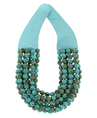 Stop And Stare Statement Necklace - Turquoise