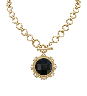 Tonight's The Night Black Pendant Necklace