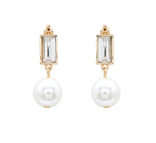 Crystal Pearl Earring