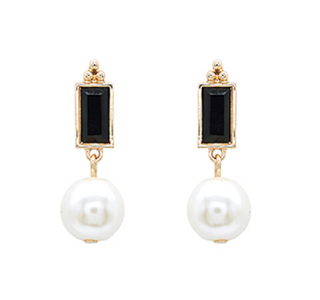 Black/Gold Pearl Earring