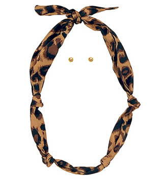 Leopard Scarf Necklace