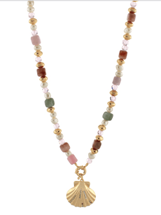 Multicolor Gold Seashell Necklace - Instyle Boutique