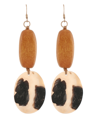 Brown Oval Dangles - Instyle Boutique