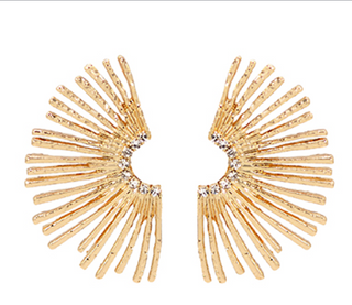 Golden Fan Earrings