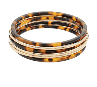 Faux Tortoise Luxe Bangle Stack - Instyle Boutique