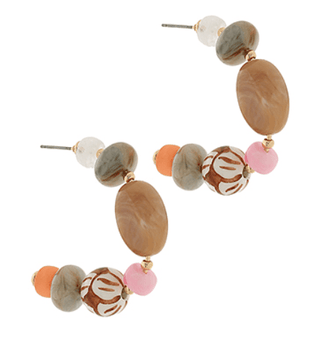 Desert Mosaic Hoop Earrings - Instyle Boutique