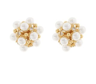 Pearl Bloom Cluster Stud Earrings - Instyle Boutique