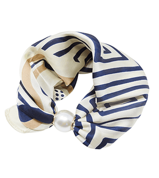 Set Sail Navy Scarf Necklace - Instyle Boutique