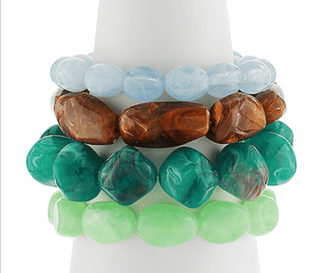 Teal/Multi Bracelet Stack - Instyle Boutique