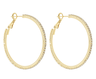 Golden Girl Crystal Hoops - Instyle Boutique