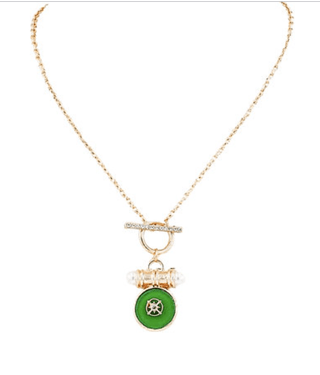 Green Coin Pendant Necklace - Instyle Boutique