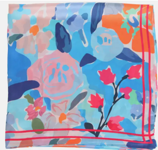 Polyester Square Scarf - Blue - Instyle Boutique