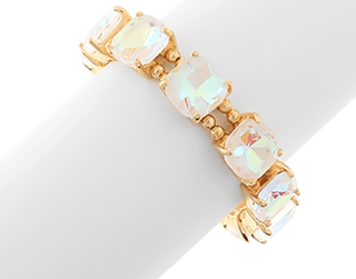 White Glass Stone Bracelet - Instyle Boutique