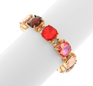 Red Multi Glass Stone Bracelet - Instyle Boutique