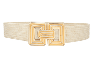 Ribbed Straw Belt - Natural - Instyle Boutique