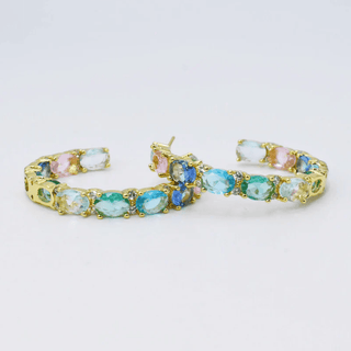Pastel Dreams Hoops Gold - Instyle Boutique