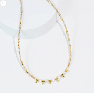Princess Pearls Beads Necklace - Nude - Instyle Boutique