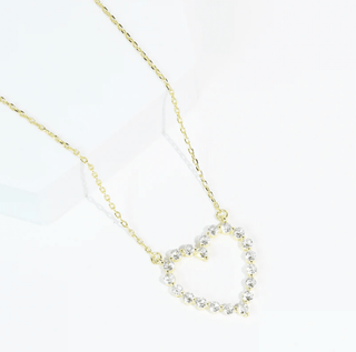 Sparkle Heart Necklace - Gold - Instyle Boutique
