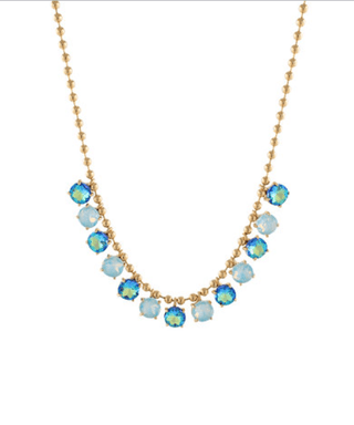 Round Glass Necklace - Blue Multi - Instyle Boutique