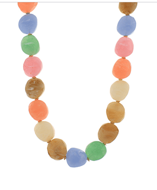 Multi Color Stone Bead Necklace - Instyle Boutique