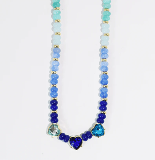 All Hearts Necklace - Blue - Instyle Boutique
