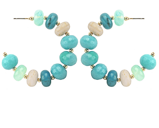 Moonstone Magic Beaded Hoop Earrings - Instyle Boutique