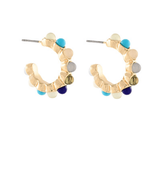 Cabana Stone Hoops - Instyle Boutique
